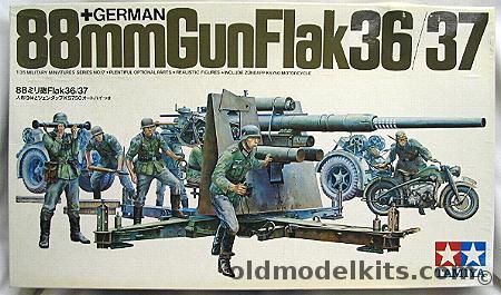 Tamiya 1/35 German 88mm Gun Flak 36/37 with Zundapp KS750 Motorcycle and Gun Crew, MM117 plastic model kit